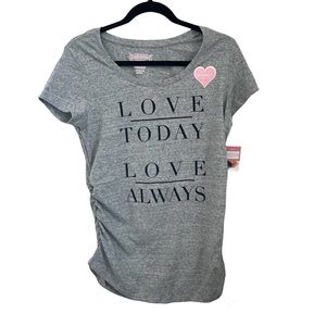 Great Expectations Maternity Tee - Love Today Love Always - NWT, L (12…